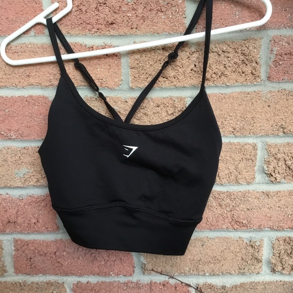Gym Shark SWEAT SEAMLESS LONGLINE SPORTS BRA in Black Size XS - Picture 8 of 8
